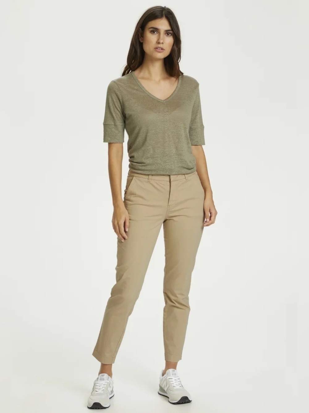 Part Two Copenhagen Soffys Casual Fit Ankle Pant Safari Mid Rise